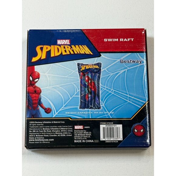 Marvel Spider-Man Swim Raft Inflatable Pool Float for Kids 41"x19" – New - Picture 2 of 3